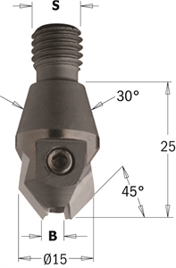 Countersinks with threaded shank