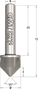 Fraisoir 90° à queue cylindrique