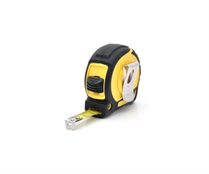 Standard steel tape measure with blocage