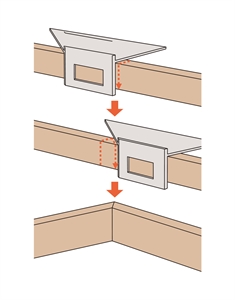 3-D-Gehrungswinkel 200 x 63 mm