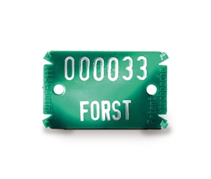 Plastic numbering plates