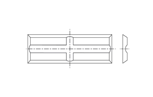 Carbide inserts 4 cuts, small face clamp