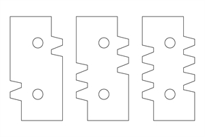 Carbide inserts for tongue and groove cutter head