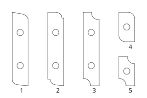 Carbide inserts for multi-shape cover cutter head