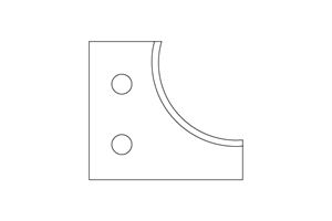 Carbide inserts for quarter circle cutter head