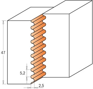 Portacuchillas para acanalado dientes de sierra