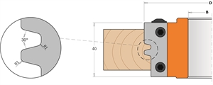 Reverse glue joint cutter heads