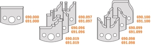 7 piece multiprofile cutter head sets with limiters