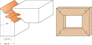 45° lock miter cutter heads