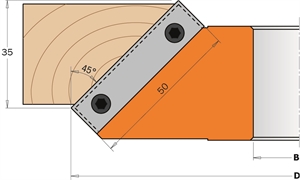 45° Chamfer cutter heads