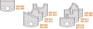 7 piece multiprofile cutter head sets with limiters