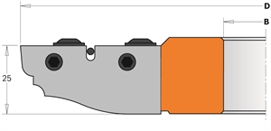 Porte-outils à plate-bande horizontale