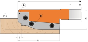 Porte-outils plate-bande doucine