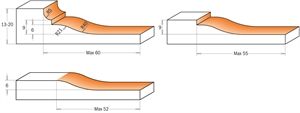 Professional raised panel cutter heads