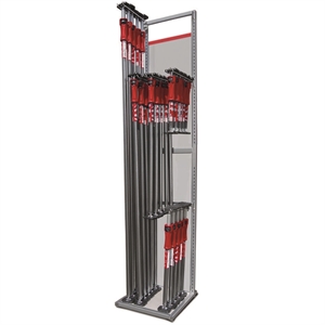 Display for extensible clamps double security