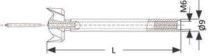 Forets pour dispositif de perçage d\'escaliers en acier chromé Ø 10 - 30 mm