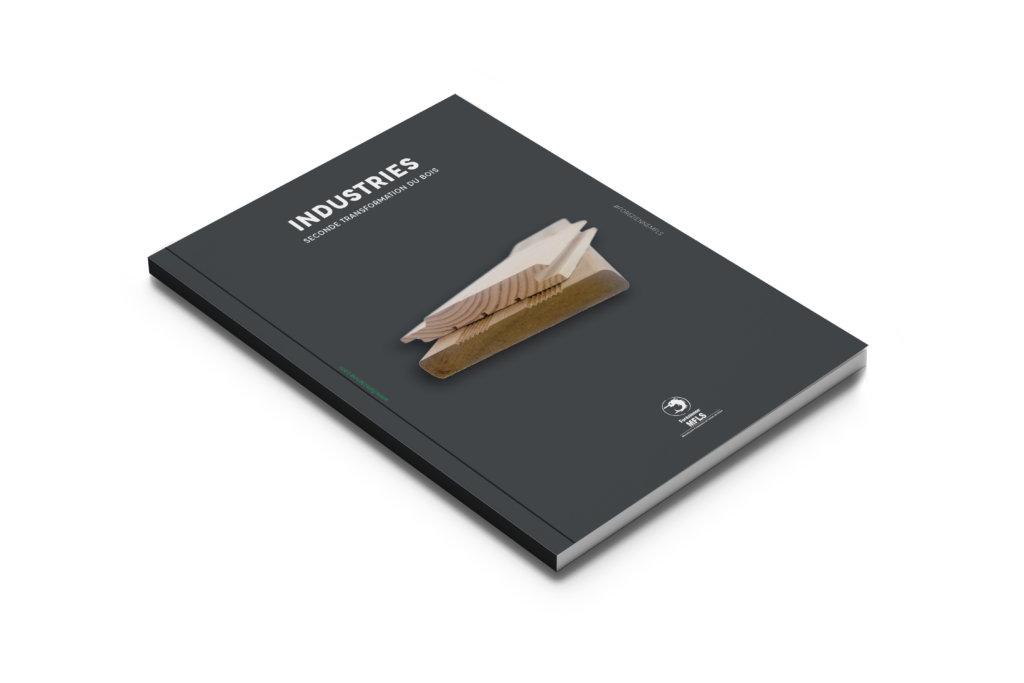 Forézienne MFLS trade catalogue dedicated to secondary wood processing, illustrated by a moulding profile on the cover.