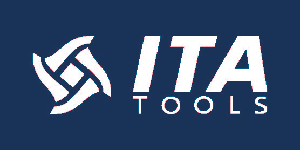 ITA TOOLS brand logo on blue background