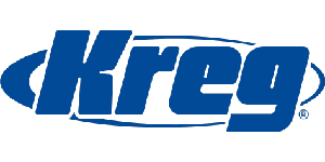 Blue logo for the Kreg brand, specialising in joinery tools and assembly systems.