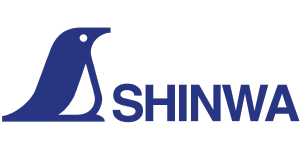 Shinwa brand logo with a penguin emblem and the name Shinwa in blue letters.