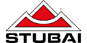 STUBAI brand logo with a stylised mountain in red and the name STUBAI in black letters.