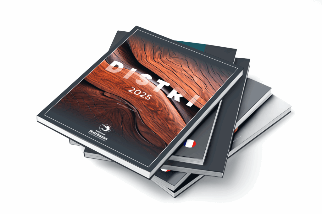 DISTRI 2025 Forezienne MFLS catalogue stacked on other brochures