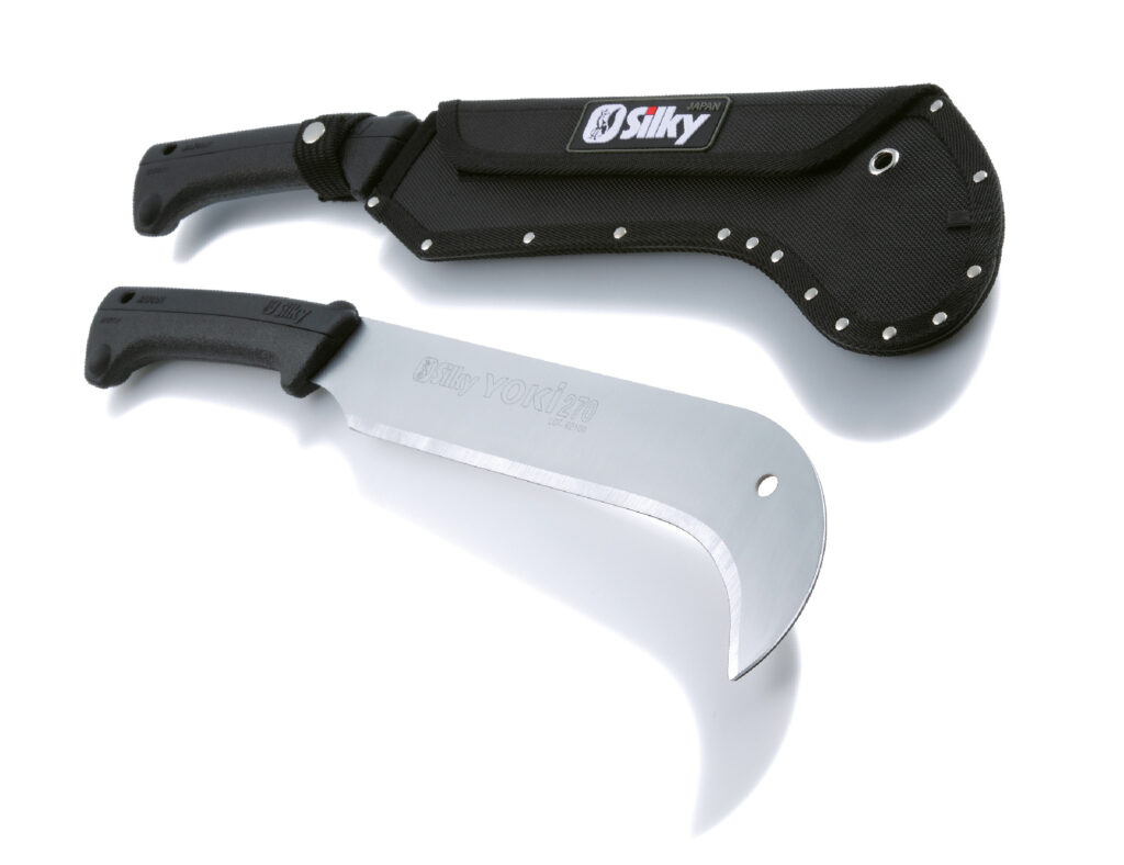 Silky YOKI 270 steel machete with ergonomic handle and black protective case
